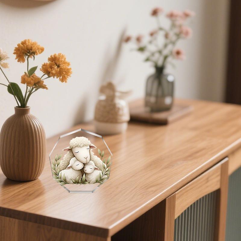 White Lambs Design, Unique Creative Office & Home Desktop Decor, Christmas Gifts, Festive Tabletop Display, Nurseries, Home Desk Living Room Acrylic
