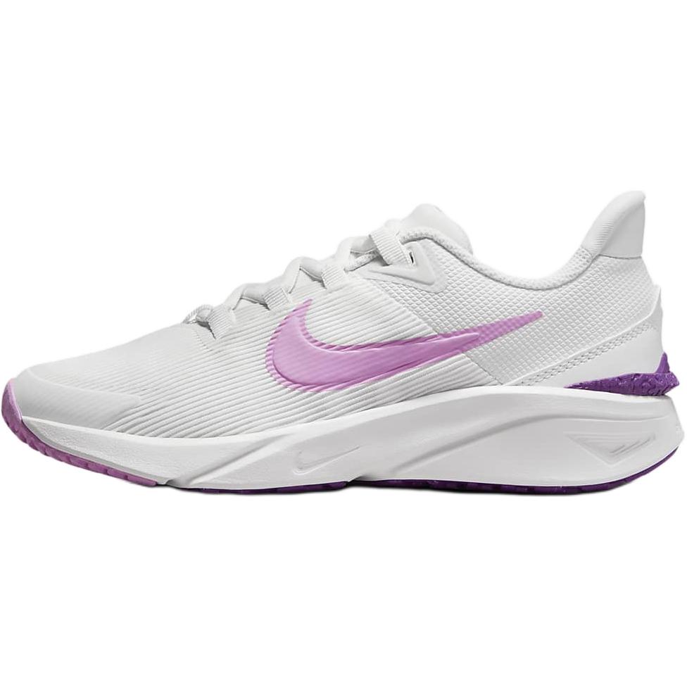

New Nike Star Runner 4 Anti-Kick And Wear-Resistant Low-Top Kids Running Shoes White Teenagers DX7615-103 38.5