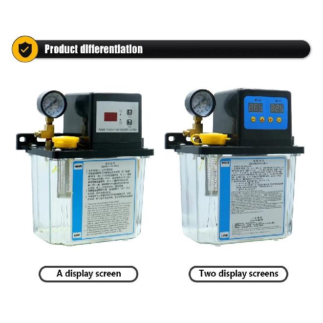 1L 2L Lubricant Pump Automatic Lubricating Oil Pump with Pressure Gauge CNC Electromagnetic Lubrication Pump Lubricator