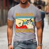 Best Cat Dad Ever Printing Men T Shirts Summer Cat Lover Father Day T-Shirts Paw Fist Bump Fit Graphic Loose Clothes Street Tees