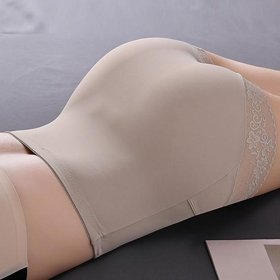 Women Underpants High Waist Lace Embroidery Flower Tummy-control Butt-lifted Thin Soft