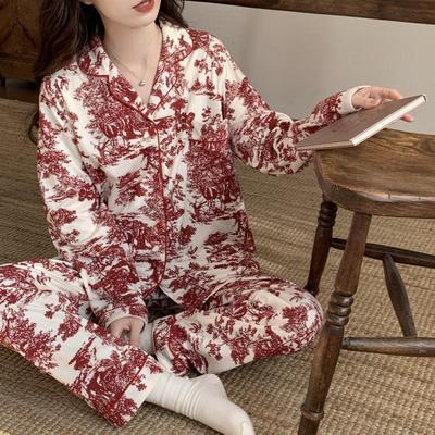 Women's French-Style Bunny Pajamas: Long-Sleeve, Spring/Autumn, Casual & High-End Home Suit