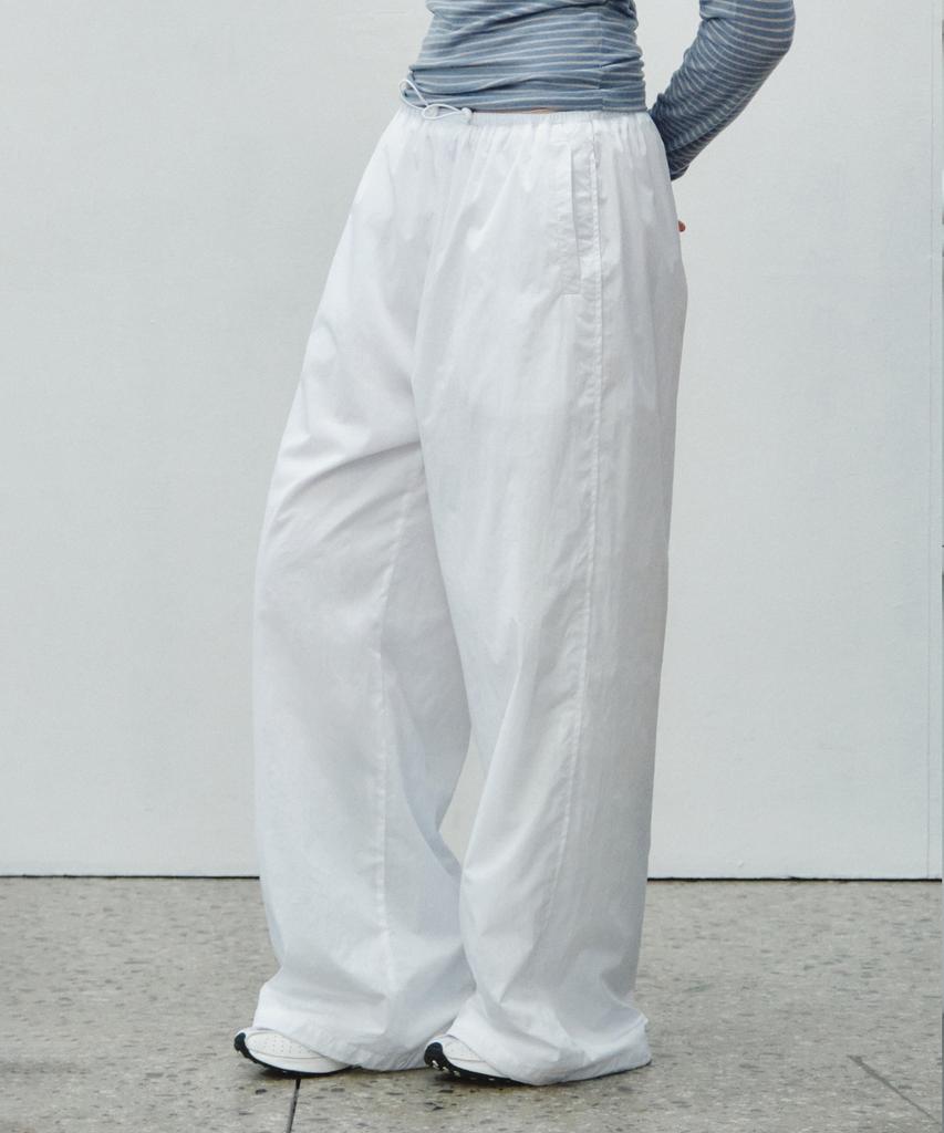 CITTA Volume Wide Drawstring Pants_Ctb562(White)