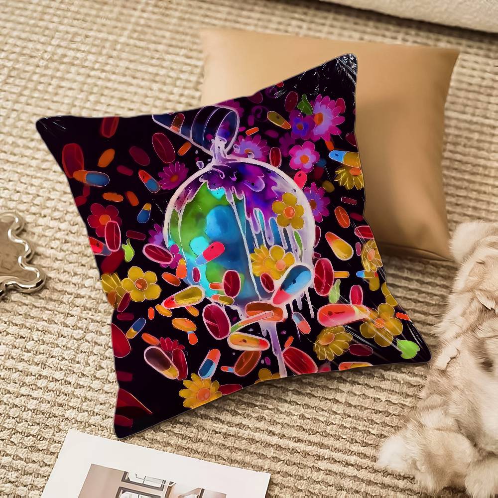 

Singer J-Juice WRLD-MT The Party Never Ends Pillow Case Comfort Sofa Bed Silky elegant Invisible zipper Decorative cushion cover 12x12Inch