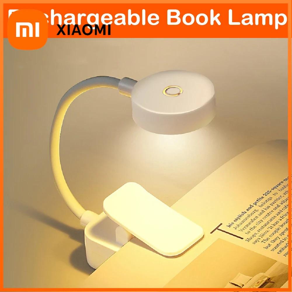 Xiaomi Folding Mini Clip Book Lamp USB Rechargeable LED Night Light 3 Modes Eye Protection Stepless Dimmable Flexible Bedroom Reading