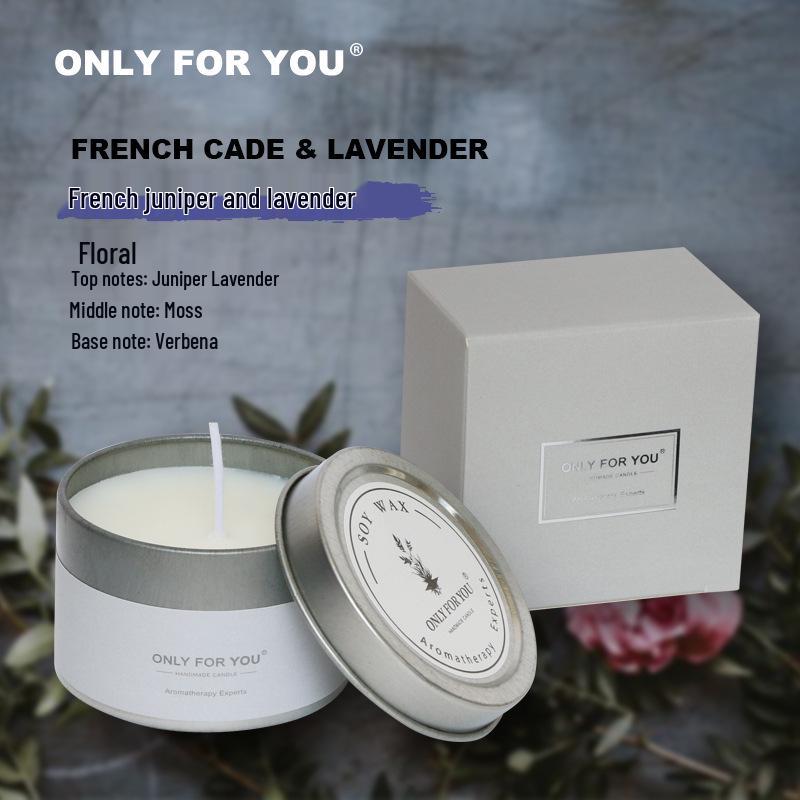 Black & Silver Tinplate Essential Oil Aromatherapy Candle Souvenir Gift