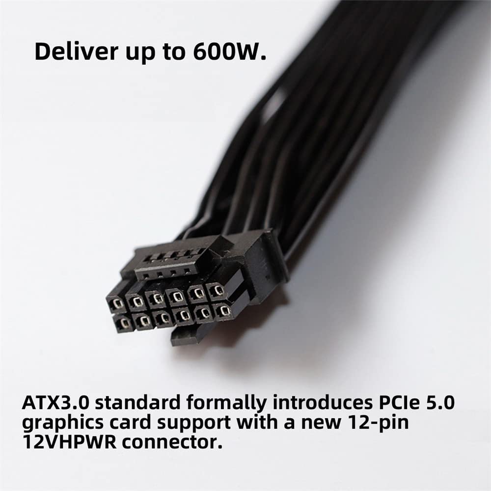 Cablecc 12VHPWR Power Modular Cable for Dual ATX 8Pin 3080 3090TI PSU 16Pin Graphics Card ATX3.0 PCI-E 5.0 12+4P