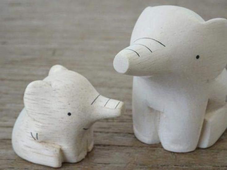 Polepole Animal Parent and Child Set: Elephant [T-Lab]