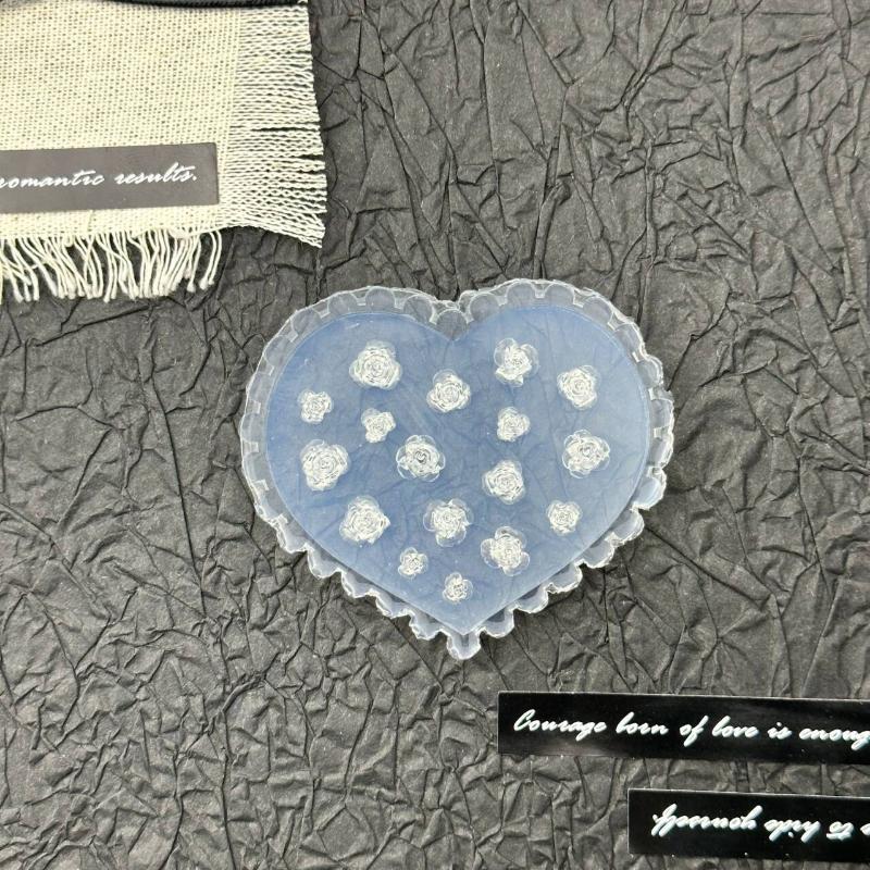 Rose Blomst Sommerfugl 3D Silikon Negler Form Tulipan Negler Maler DIY Neglekunst Dekor Myk Stemplingsform Manikyr Design Verktøy