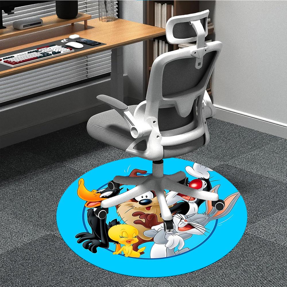 

1pc Looney Tunes Office Round Area Rug, Under Office Chairs Bedroom Living Room Home Decor, Room Decoa1016170 80cm by 80cm