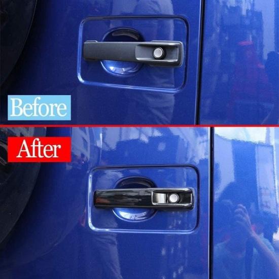 For Benz G-Class W463 G500 Glossy Black Car Door Handle Frame Trim Cover -23