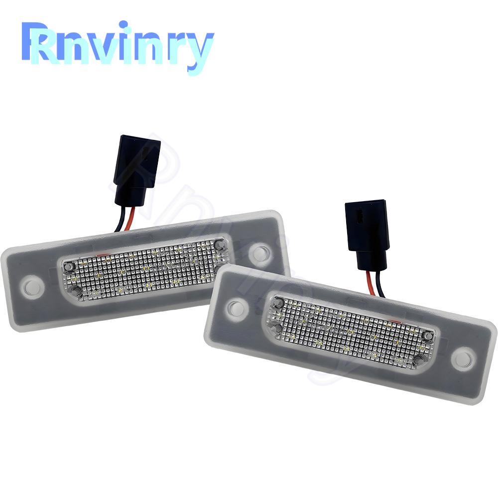 1Pair White LED License Plate Light For BMW 5-Series E34 1988-1996 E32 1986-1994 Number Plate Lamp