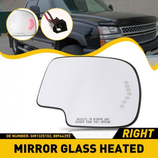 Fit Chevy Yukon Silverado Avalanche Mirror Glass Heated Power Right RH Passenger