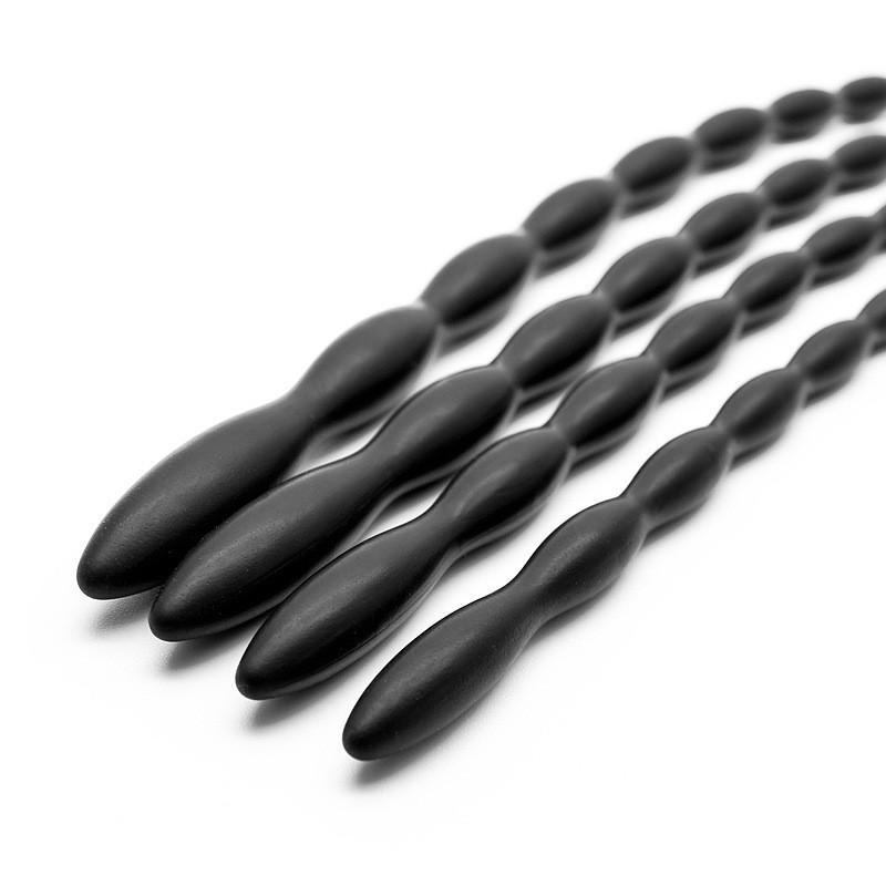4ps/Set Long Silicone Plug Penis Sounding Urethral Plug Beads Dilator Penis Ertion Plug Urethral Sounds Sex Toys For Men
