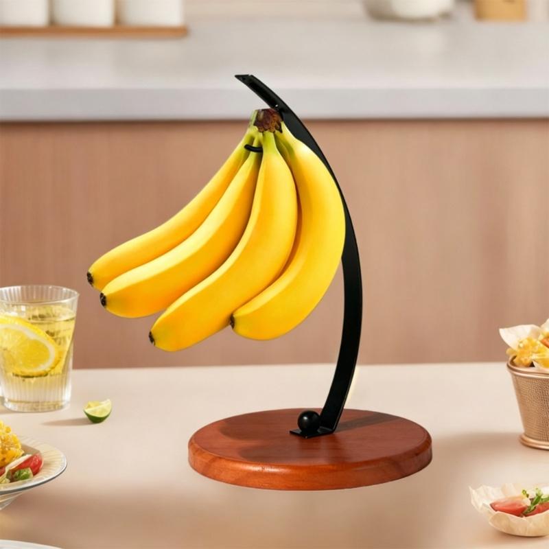 Elegant Double Tone Banana Hook Craft Of Solid Wood For Wall Mounting Or Tabletop Display In Modern Homes