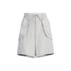 Woven Shorts Solid Color Minimalist Water-Resistant Cargo Style Loose-Fit Sports Casual Shorts Women Shorts Light-Gray JJ1597