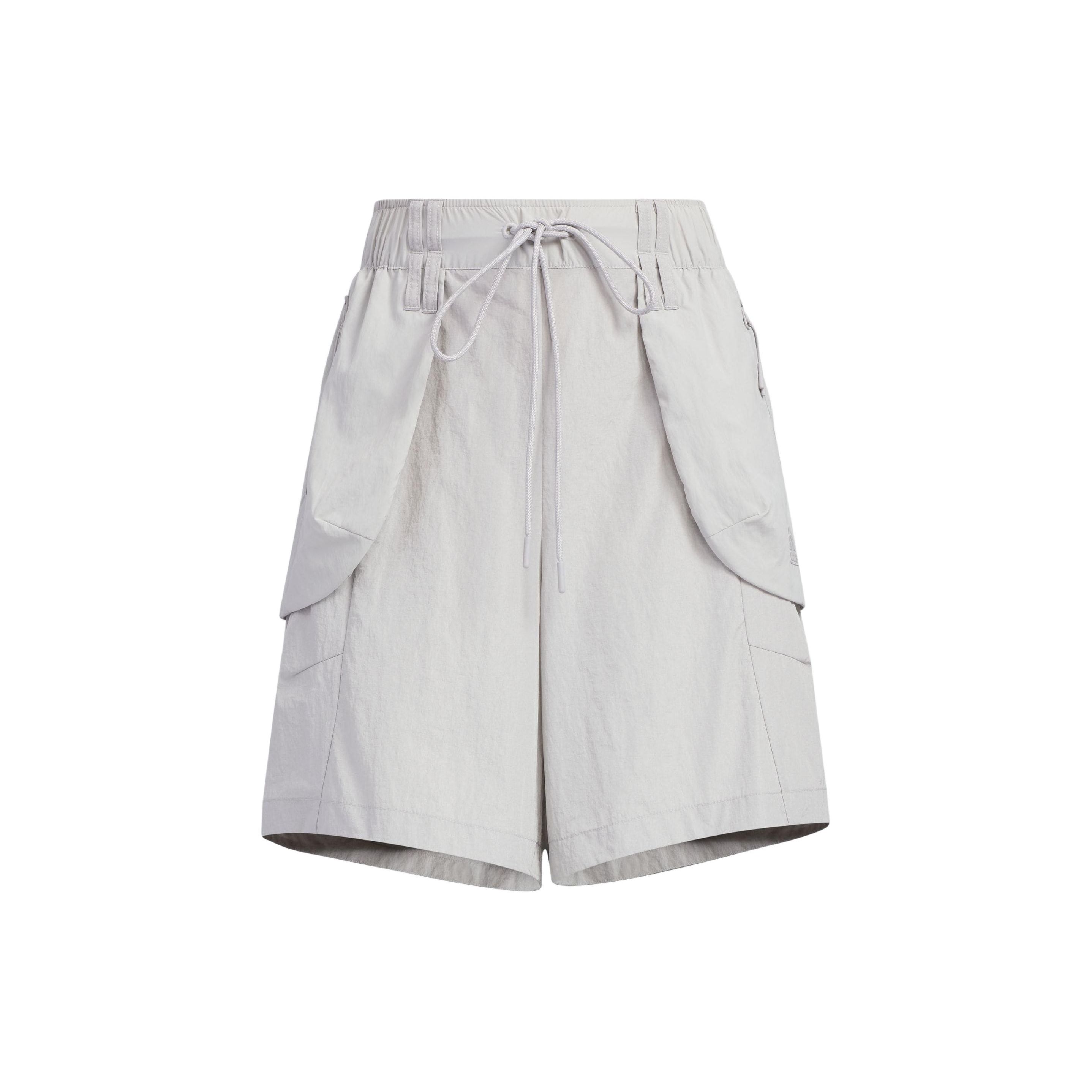 

Adidas Woven Shorts Solid Color Minimalist Water-Resistant Cargo Style Loose-Fit Sports Casual Shorts Women Shorts Light-Gray JJ1597 S