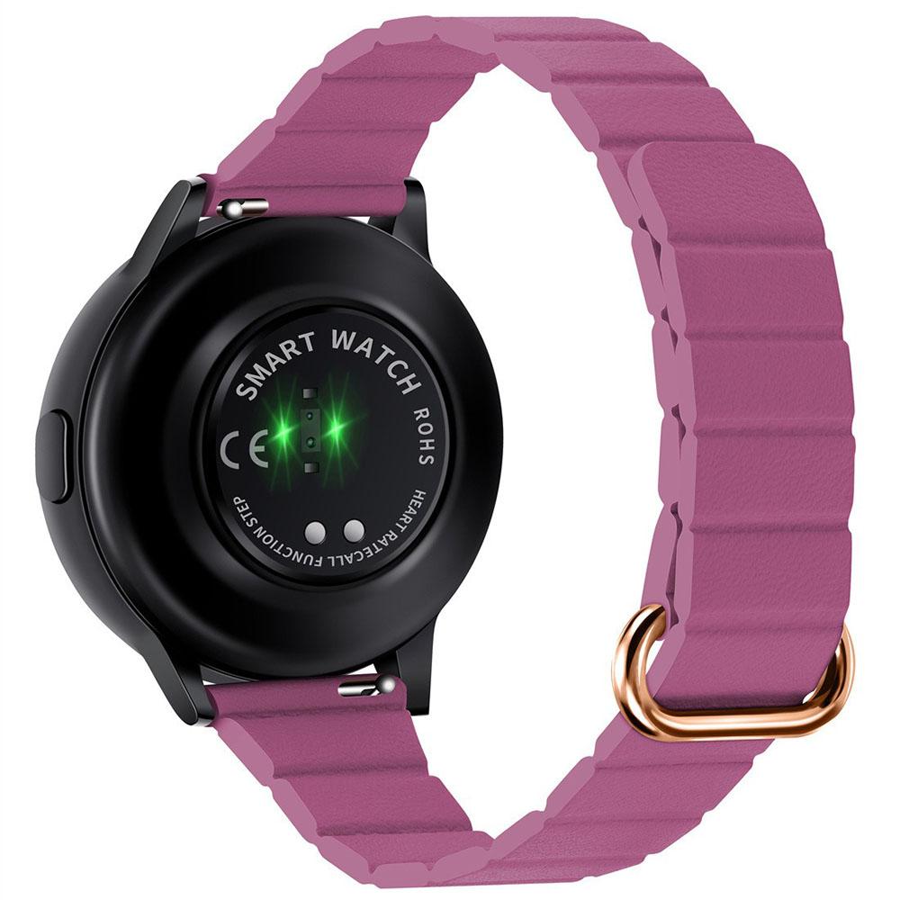 20mm Slim Magnetic Strap for Samsung Galaxy Watch7/6/5 44mm 40mm/5 Pro 45mm Microfiber Leather Watch Band Reverse Buckle Design