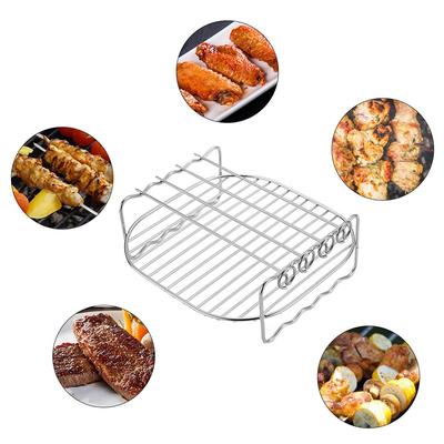 Durable Stainless Steel Baking Tray Air Fryer Rack Baking Dishes Tray Rack Grill Rack