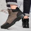 Men's Shoes Winter Thick and Cotton Mid High Top Casual Sports Shoes Warm Outdoor Shoes Lightweight and Non Slip Dad Shoes Walking Shoes