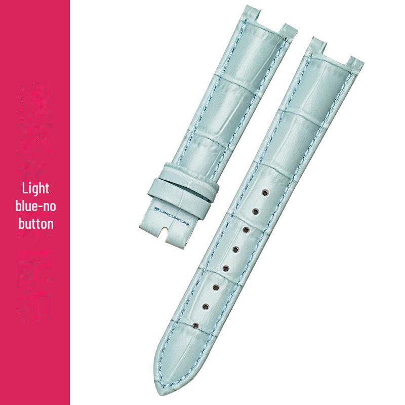 Ronnie Notch Damen-Armband aus echtem Leder in Rot und Schwarz für die Serien 616368/616764 Connector 14mm, Notch 7mm, Depth 3mm white