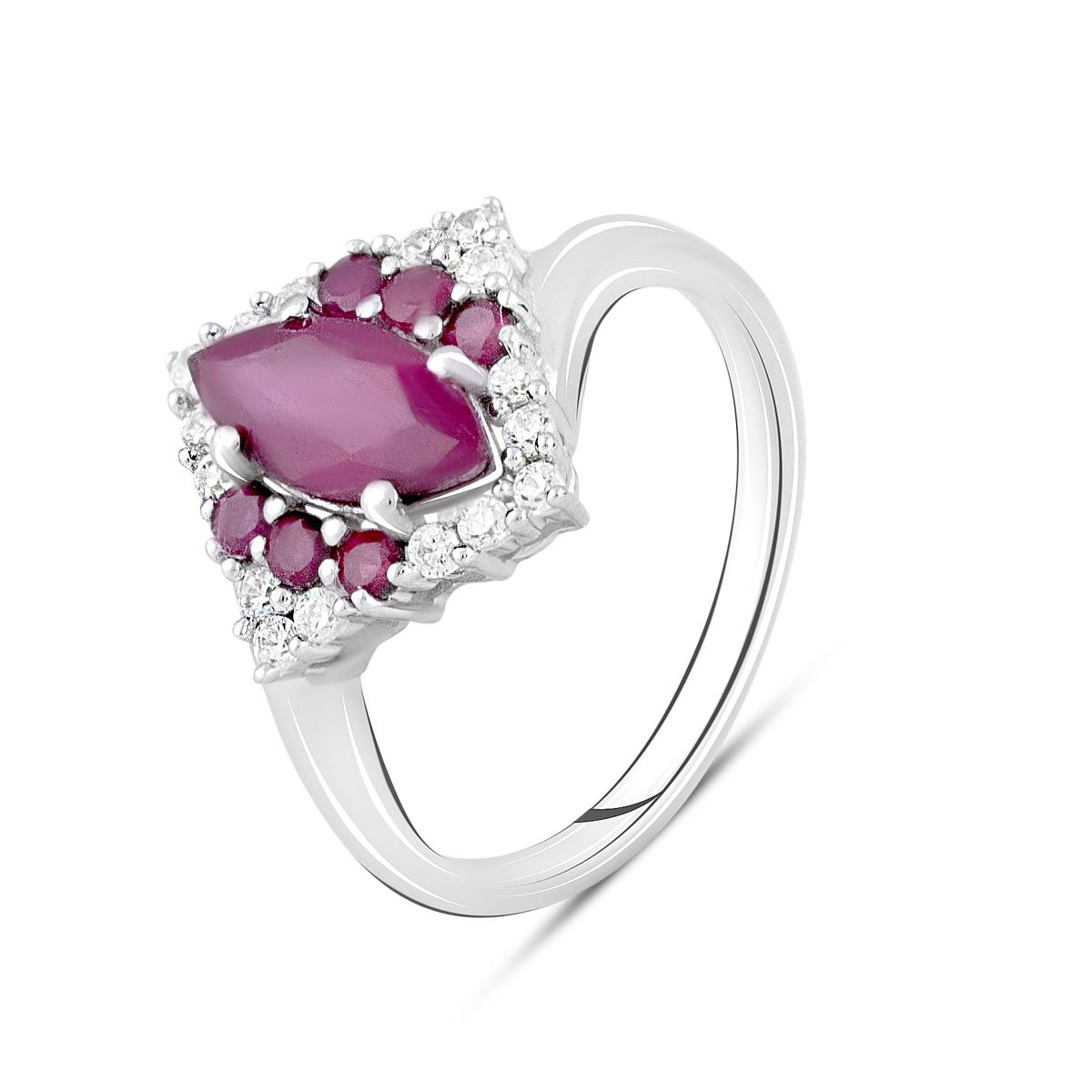 

Срібна каблучка з натуральним рубіном 2.078ct (2108368) 18 rubine червоний колір