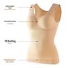 Double-Layer Seamless Body Shaping Vest for Women - Tummy Control & Waist Cincher Sports Base Layer, Pure Cotton with Chest Pads