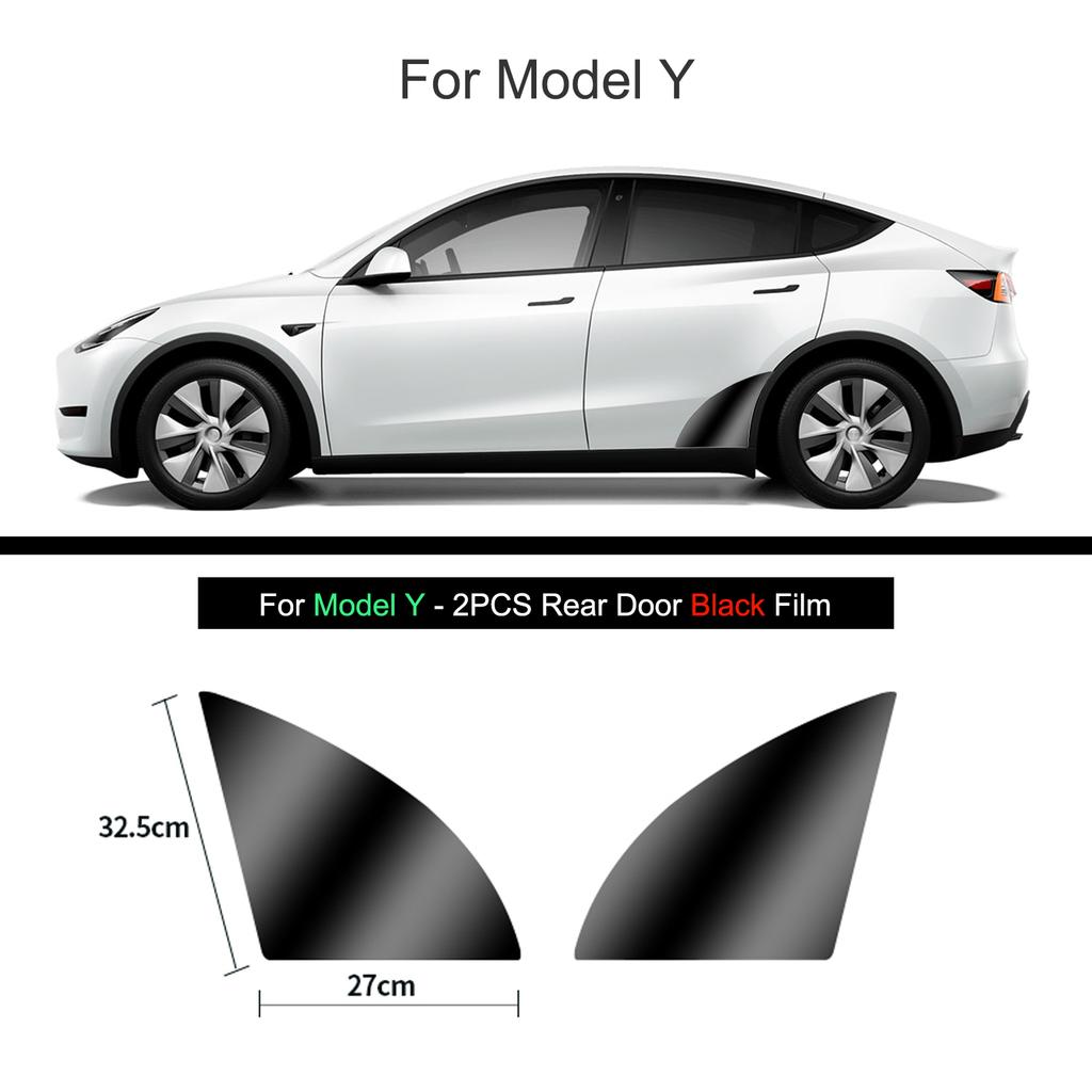 Black TPU Car Body Protective Film Invisible For Tesla Model 3/Y 2017-2025 Front Rear Door Extended Transparent Car Clothing Set