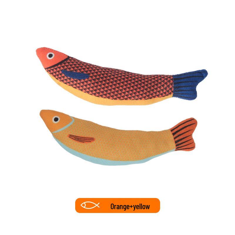 Realistic Plush Fish Cat Chew Toy