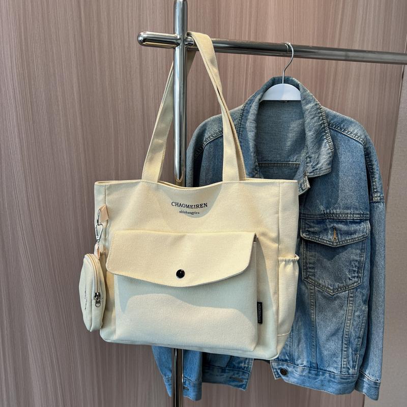 

Классная большая сумка через плечо Женская Новая Летняя Простая Холщовая Сумка Большой Вместимости Сумка-тоут Сумка для Поездок