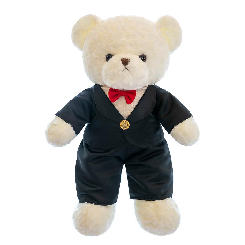 Couple Wedding Dress Bear Plush Doll Wedding Bed Press Doll Engagement Gift Plush Toy Wedding Decoration
