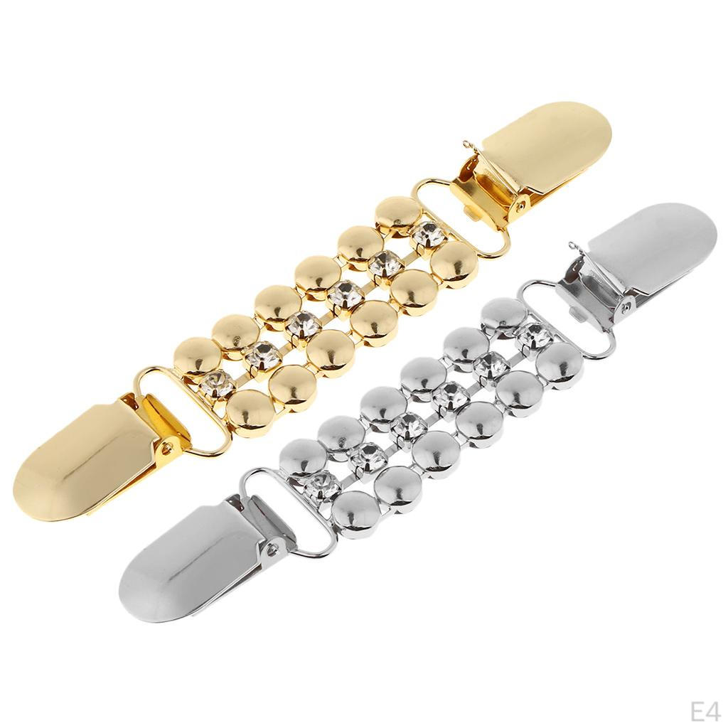 Sweater Cardigan Clip Rhinestone Alloy Plating Clothing Clips