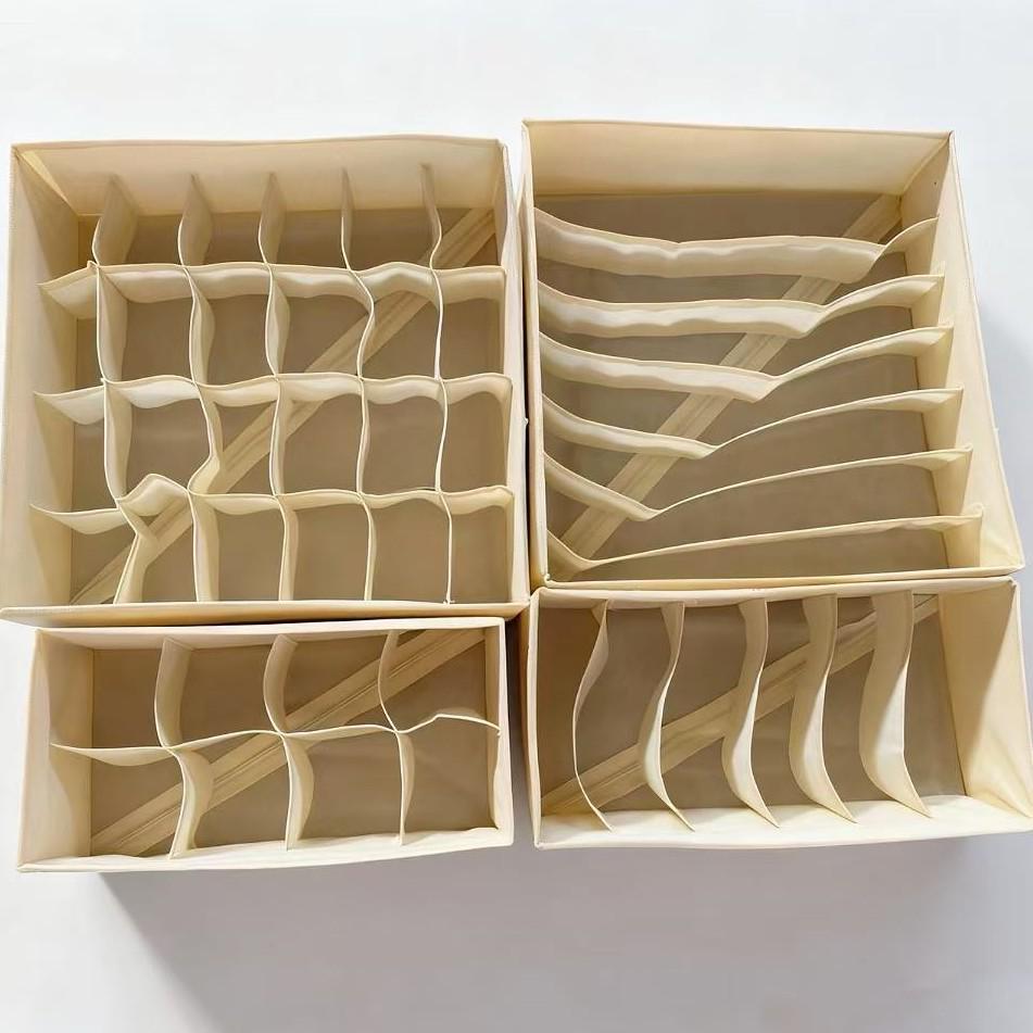 Storage Box Underwear Set Nonwoven Bra Sock Organizer 4piece