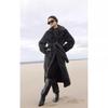 Faux Fur Long Coats Women Jackets Overcoats Lace Up Turn Down Collar Full Sleeve Open Stitch Thick Loose Y2k  Autumn Winter
