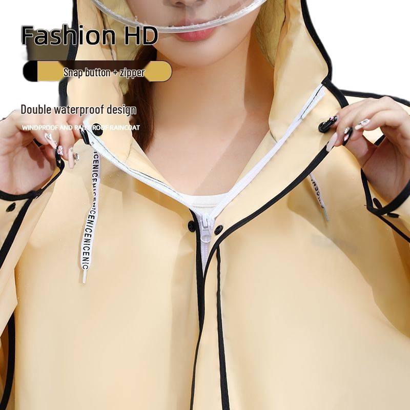 Unisex Full-Body Raincoat for Electric Vehicles with Transparent Brim