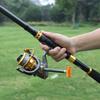 Travel Telescopic Fishing Rod with 12BB Spinning Fishing Reel Carp Bass Freshwater Saltwater Fishing