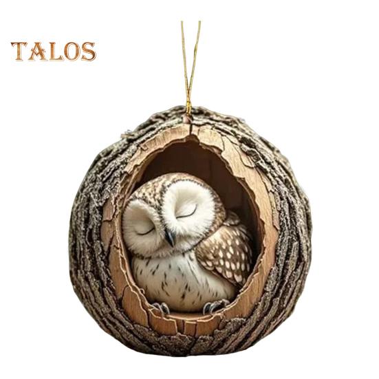 

Рождественское украшение в виде животного 2D акриловое мультяшное лесное животное рождественская елка подвесное украшение для праздничного домашнего декора H