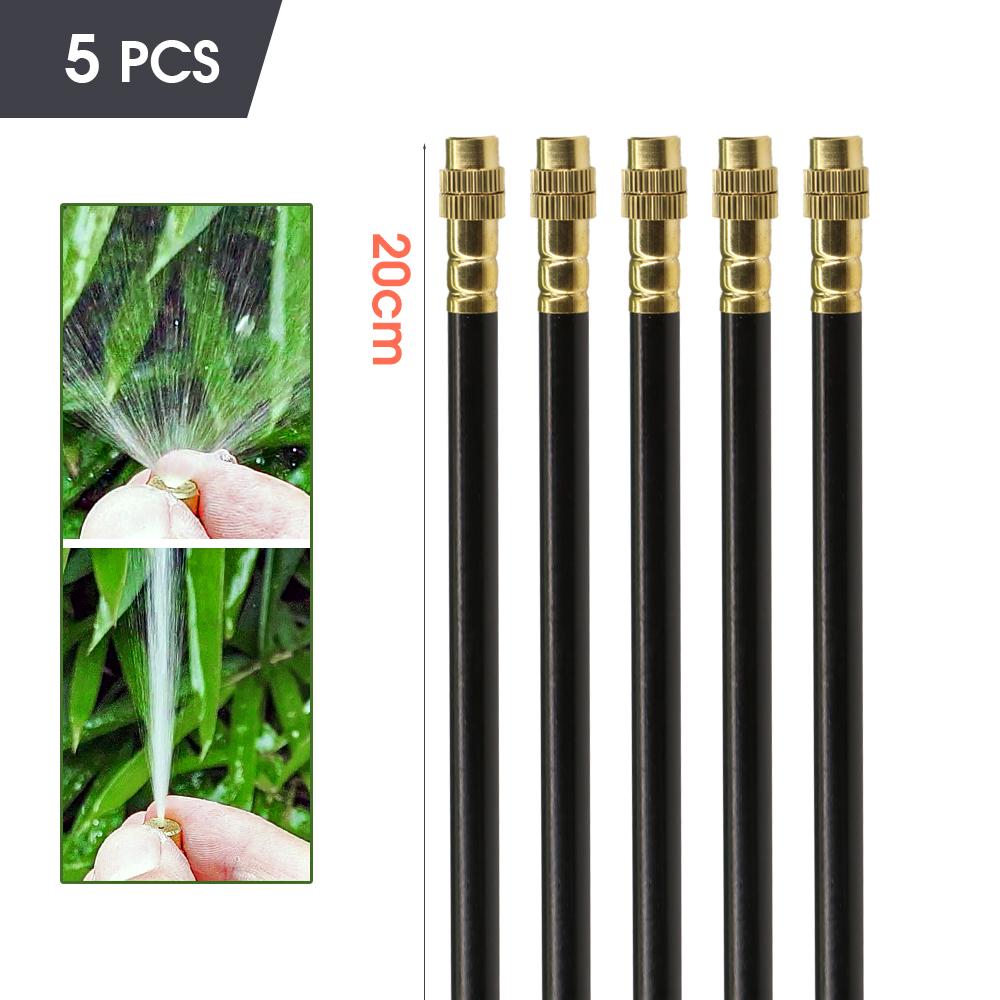 

3/8 9/12mm Misting Cooling System 360° Bend 0.6mm Nozzles Atomizer Sprayers PE Tubing 80 Mesh Filter Garden Irrigation Watering