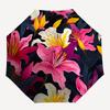 1pc Lily Floral Pattern Umbrella with Plastic Handle,Suitable for All Seasons Umbrellaptys26094