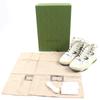 Makellose GUCCI Sneaker Interlocking G High-Top Weiß Khaki Leder Damen 36.5 Gebraucht