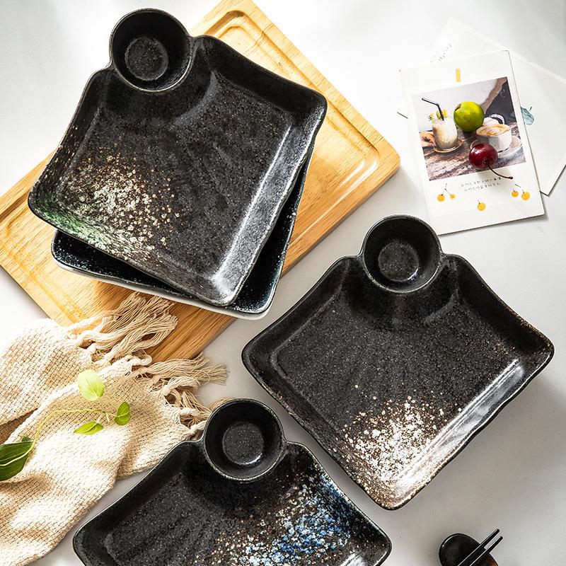 Farfurie ceramică japoneză creativă pentru găluște cu farfurie mică pentru micul dejun, veselă pentru restaurantul occidental