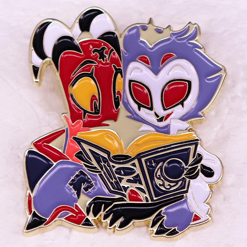 Evil Boss Cartoon Brooch Badge