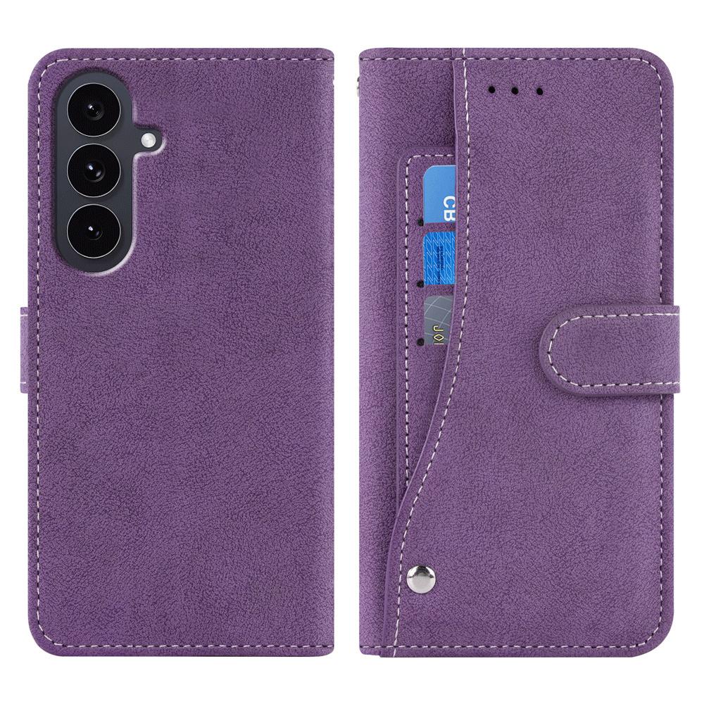 

For Samsung Galaxy A55 5G Case Retro PU Leather Wallet Phone Cover with Rotating Card Slots Holder