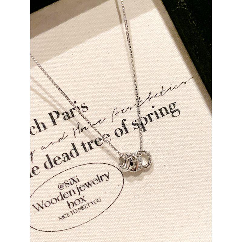 Women's Zircon Pendant Niche Style Jewelry Silver Necklace