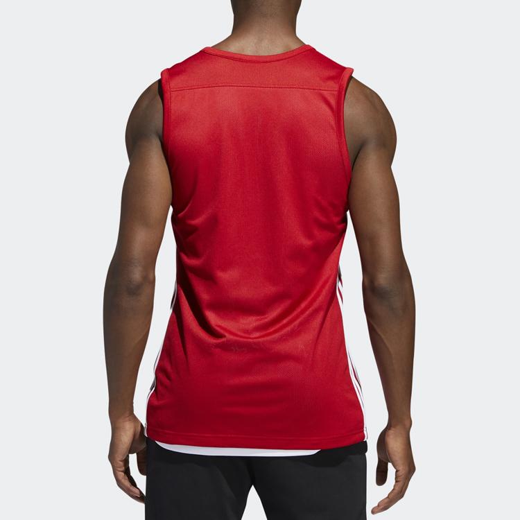 Adidas Knitted Reversible Breathable Basketball Vest Men Tops Red DY6595