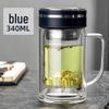 Tasse en verre à double paroi avec anse