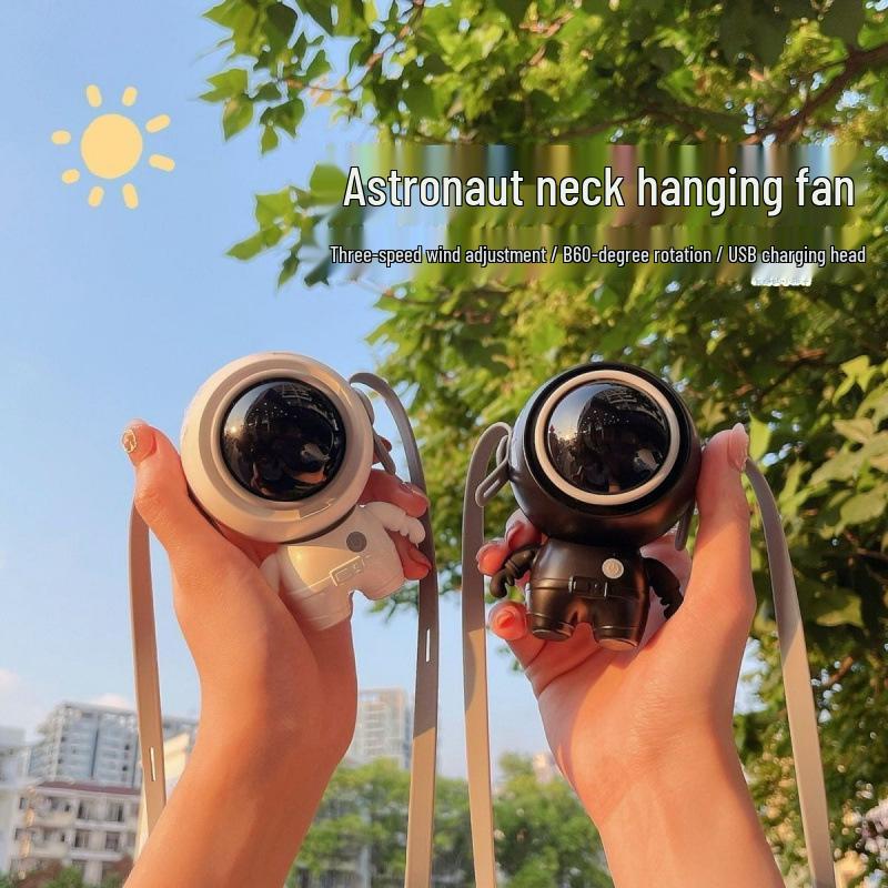 

Silent Portable Astronaut Neck Fan for Kids & Adults Pink