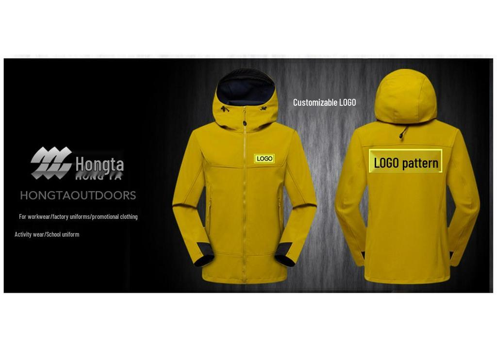 Unisex Windbreaker: Vogelhuis Softshell Jas, Fleece-Gevoerd, Waterdicht & Winddicht voor Herfst/Winter Bergbeklimmen.