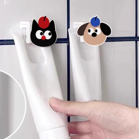 Toothpaste Squeezer Wall Mounted Tube Holder Facial Cleanser Hand Cream Clip Strong Adhesive No Drilling Dispenser for