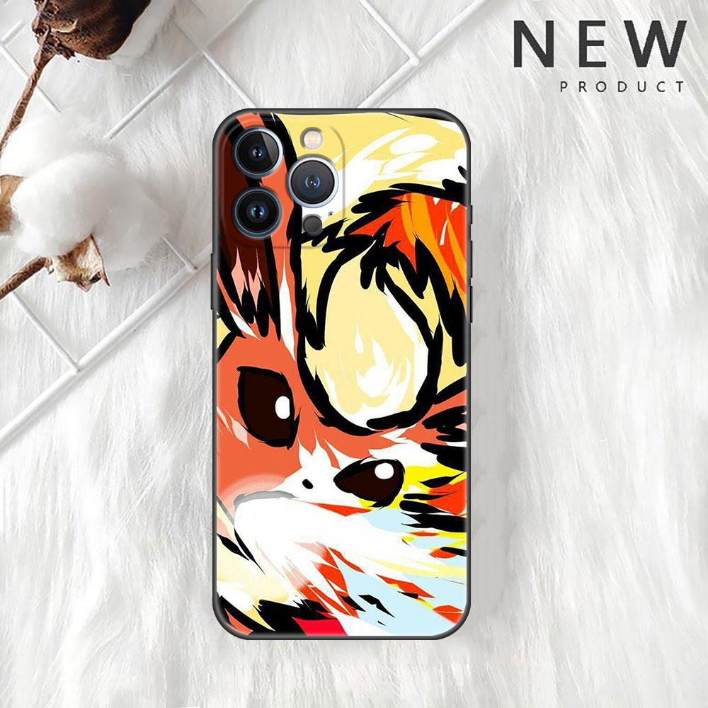 Telefon Fall Für Apple iPhone 11 14 13 12 Pro 7 Plus XR X XS Max 6 6S 13Pro Max schwarz Silikon Funda Anime Cool Pokemon